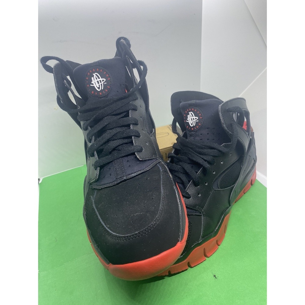 Nike Air Huarache BBall 2011 Mens Basketball Shoes Black Red 488054-006 Size 12